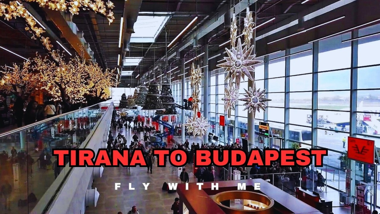 🛫 A Nighttime Arrival: Tirana to Budapest Flight Journey 🌙