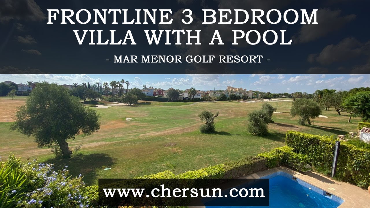 Properties For Sale on Mar Menor Golf Resort - Frontline 3 Bed & Pool - MVB122 - Chersun Properties