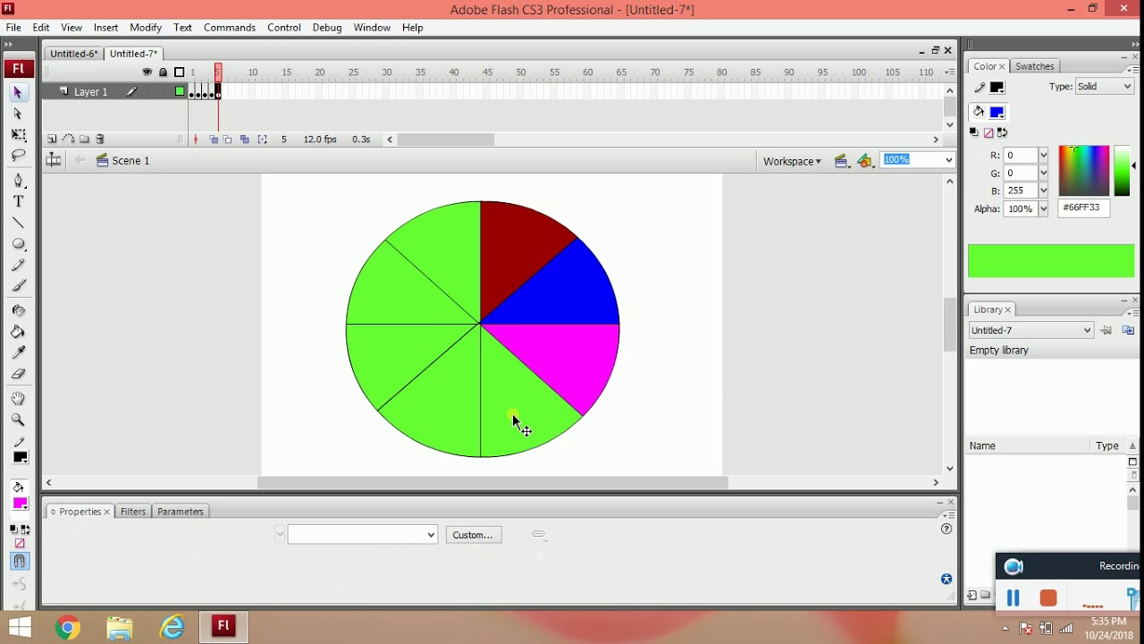 Frame by Frame Animation | Adobe Flash | Computer Classes by Dr. Anju Chellani 