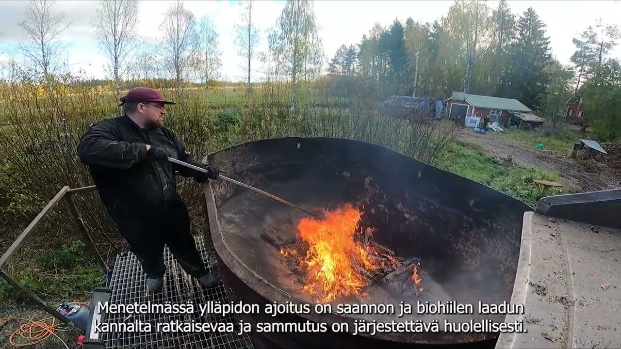 BlackGreen - Biohiilen valmistusta liekkiverhomenetelm&auml;ll&auml;