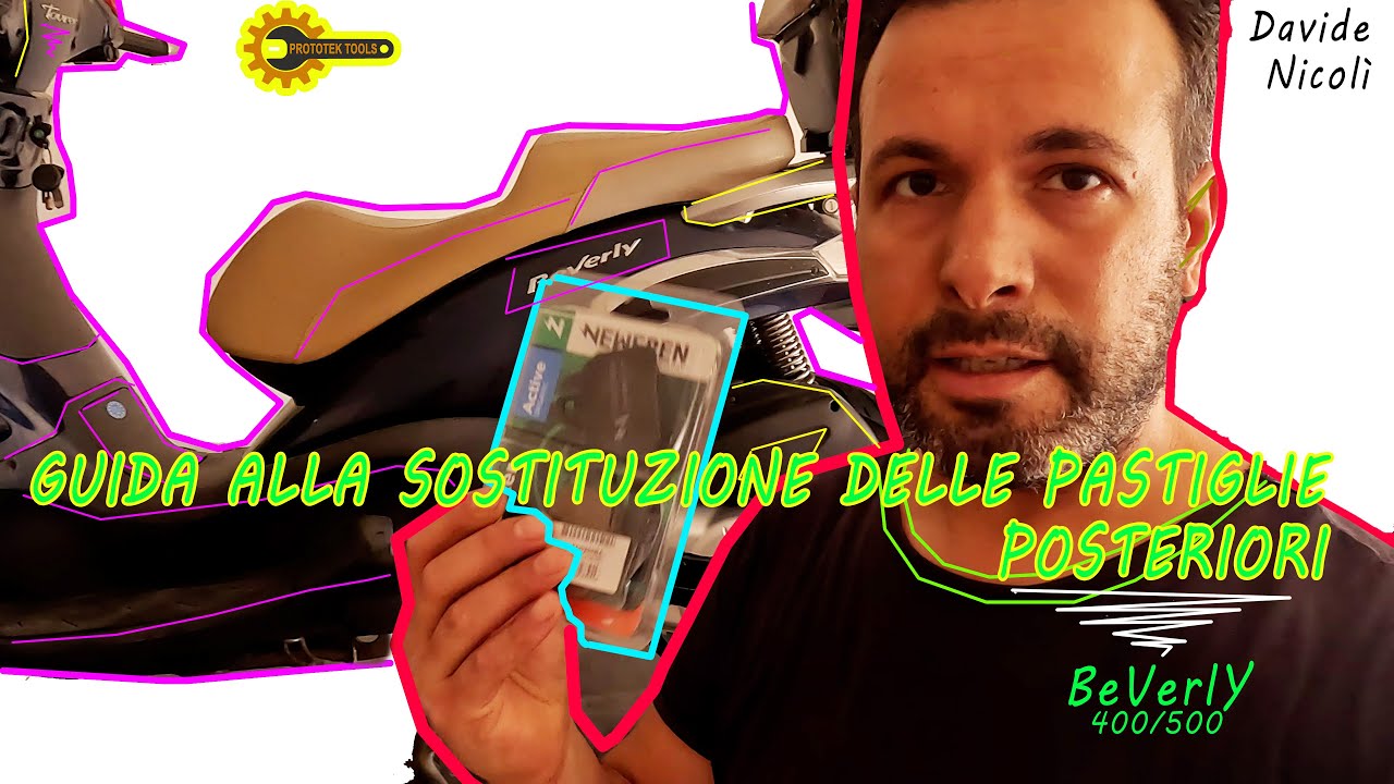 Berverly 400 e 500, Come sostituire le pastiglie freni alla ruota posteriore.