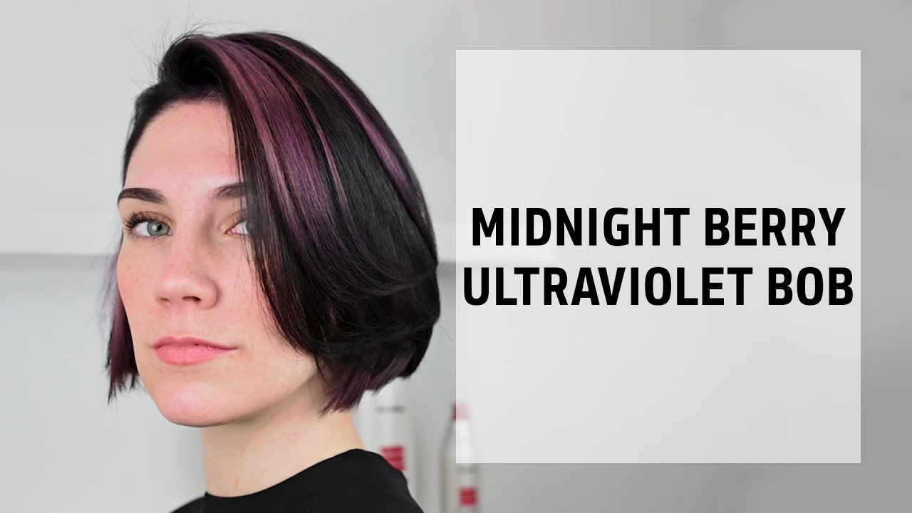 Midnight Berry Ultraviolet Purple Bob | Goldwell Color of the Year 2024 | Goldwell Education Plus