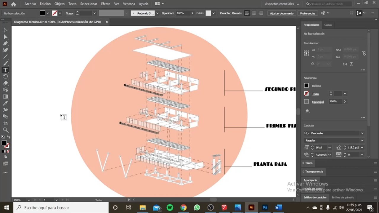 Cómo elaborar un diagrama técnico con SketchUp y Illustrator.