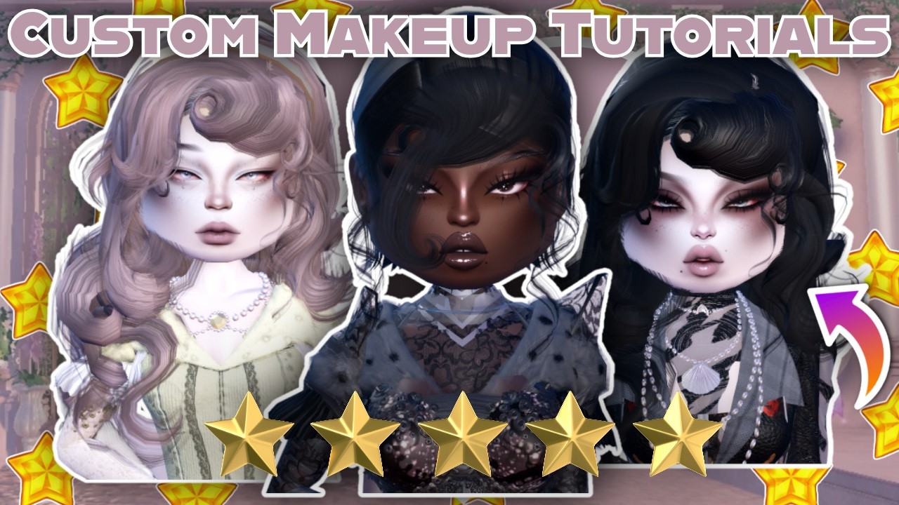 *CUSTOM MAKEUP TUTORIALS FROM A TOP MODEL* (11 FACES WITH HEX CODES!) - DRESS TO IMPRESS (DTI)