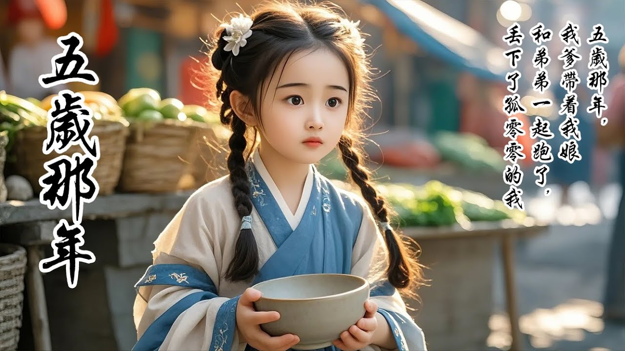 【五歲那年】我爹帶着娘和弟弟跑了，丟下了孤零零的我。我餓的時候吃過野菜樹葉，喝過泔水桶里的麵湯。在我被小乞丐打得奄奄一息的時候，菜市場那個殺豬婆從天而降