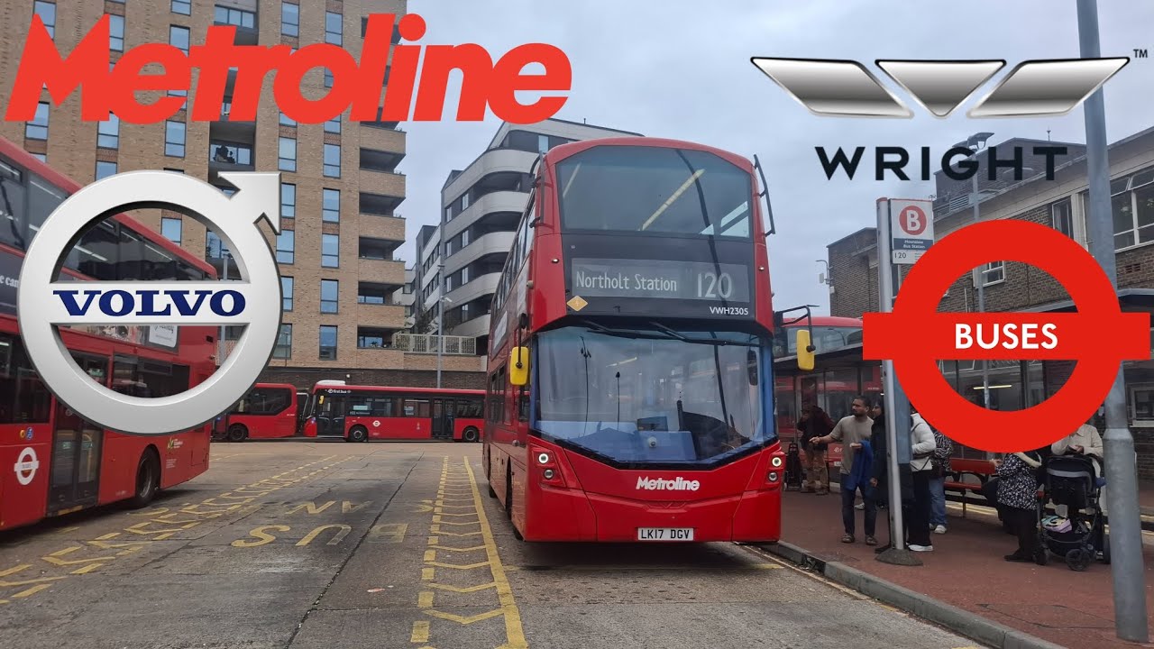 Metroline London: 120 from Hounslow Bus Station to Northolt Via Southall ( Wright Eclipse Gemini 3