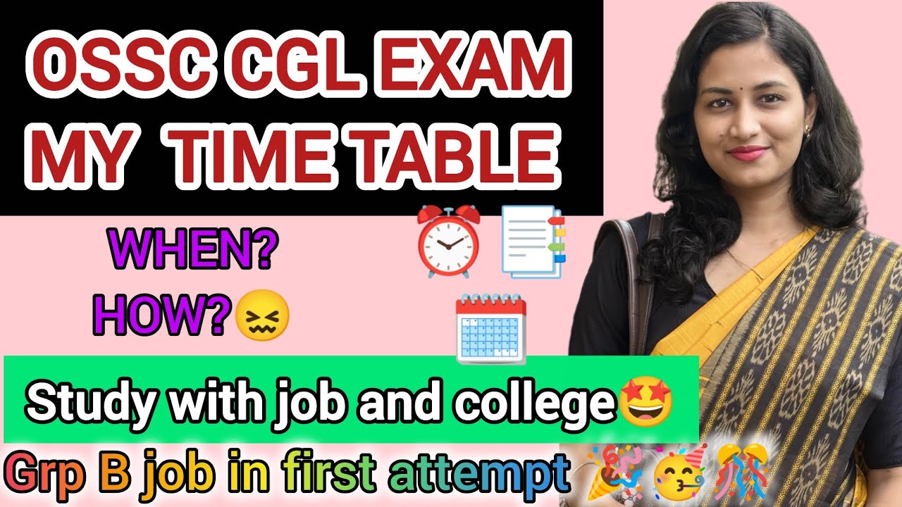 CRACK OSSC CGL WITH BUSY SCHEDULE | MY TIME TABLE | 
