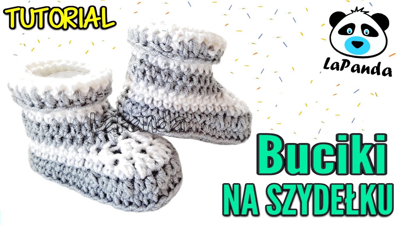 ŁATWE BUCIKI NA SZYDEŁKU DLA NIEMOWLAKA [#4] *Jak zrobić* - LaPanda EASY CROCHET BABY BOOTIES