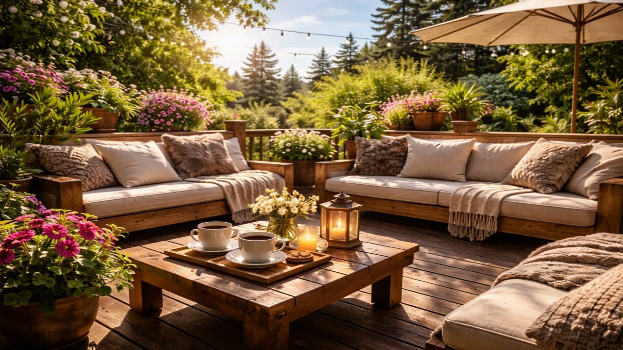 Sunny Day Jazz in a Peaceful Garden Ambience | Relax, Work & Unwind