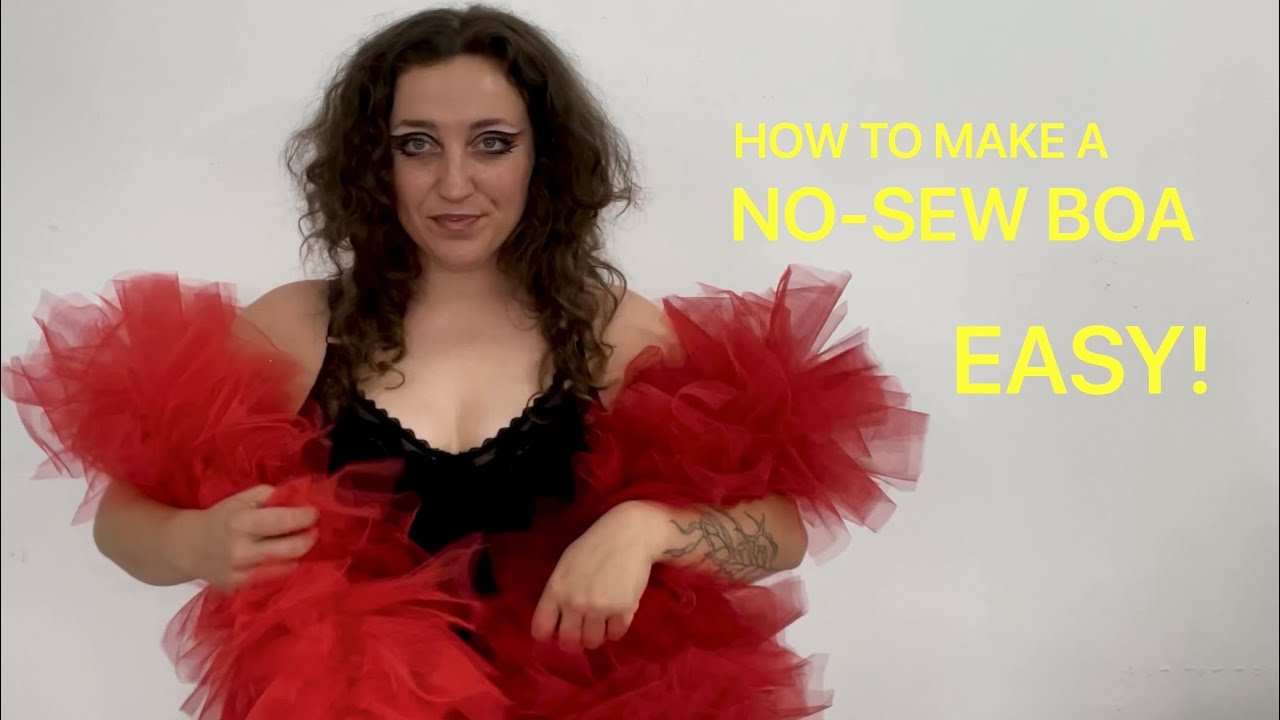 DIY super easy boa with NO SEWING! // TULLE SCHOOL: pt 1