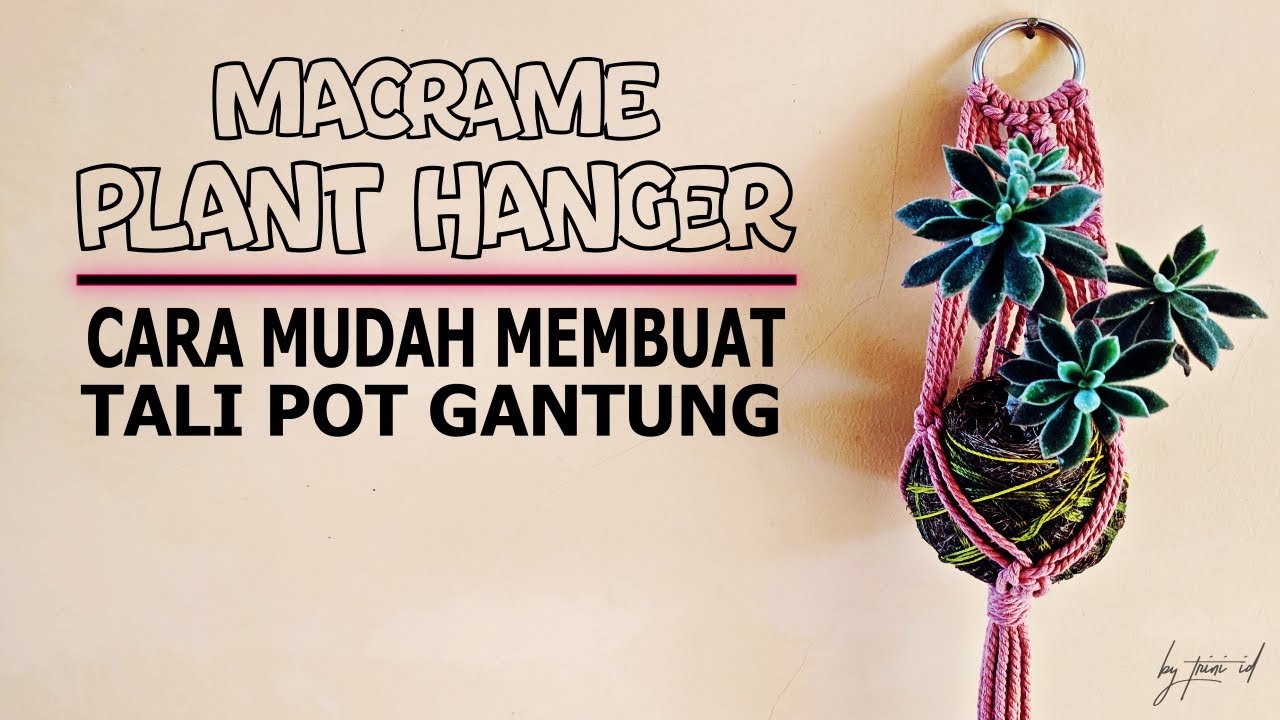 How to Make Simple Mini Macrame Plant Hanger