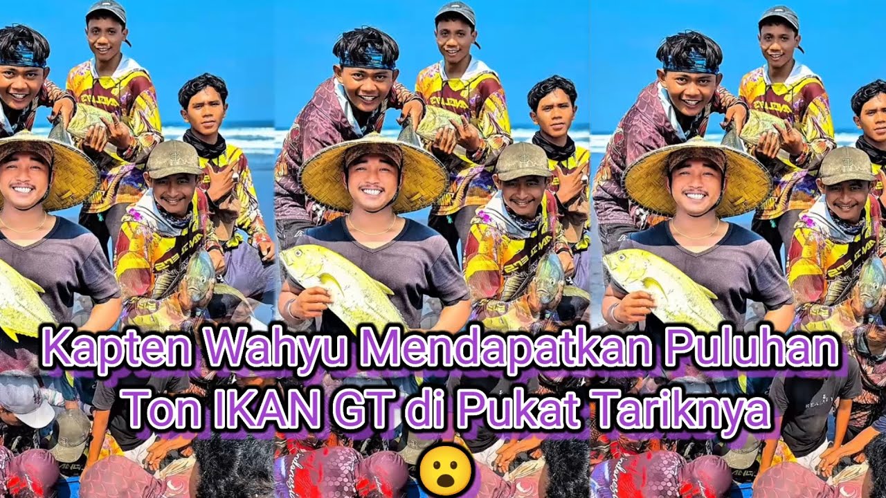 Kapten Wahyu Edikhan dan rombongannya Mendapankan Puluhan Ton Ikan GT Kuning di pukat Tariknya.