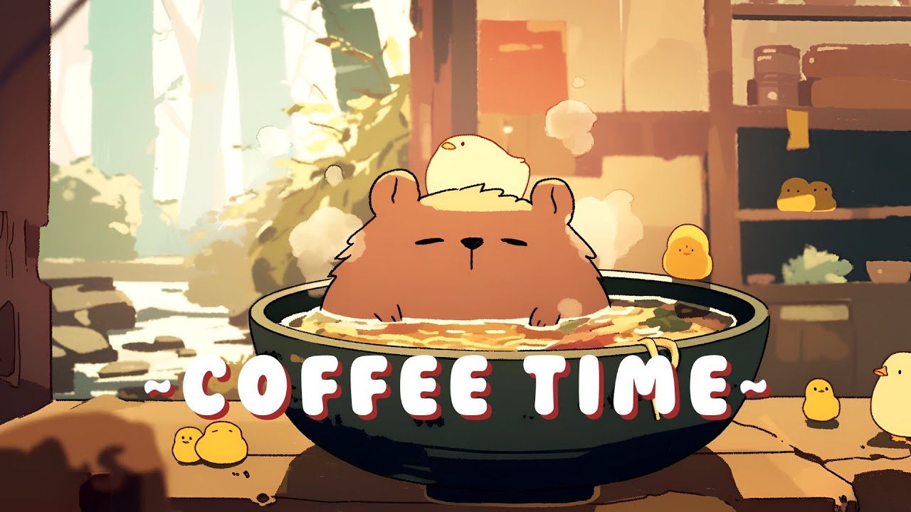 [60 Minutes] Capybara Lofi Collection - Calm Music for Focus & Study ~ Cozy Times ~ 🦫 🌿 ☕