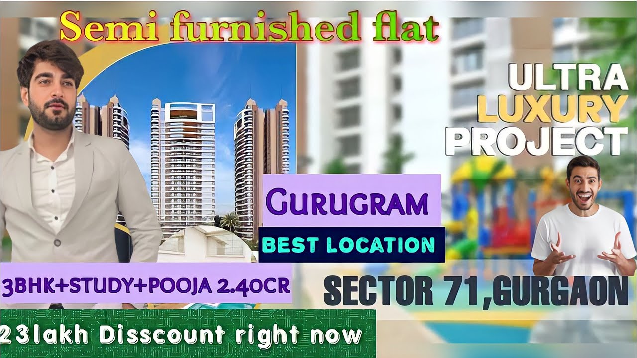 Pyramid sector 71 Gurugram - best location- best price - semi furnished flat - ultra luxury project