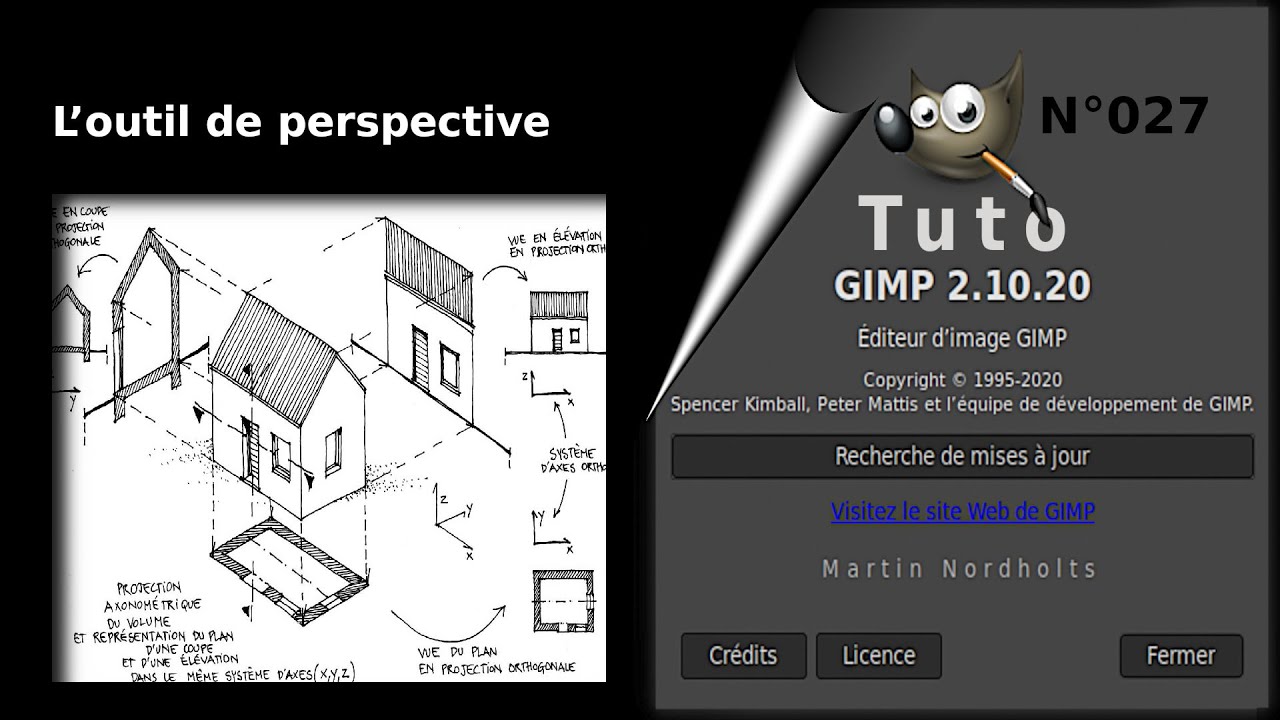 Tuto Gimp 2 10 20 pour débutant – 027   L’outil de perspective