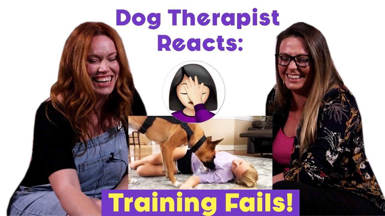 DOG THERAPIST REACTS - TRAINING FAILS!!