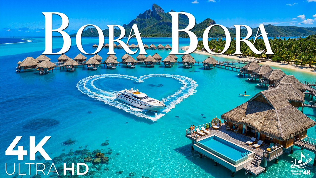 Бора-Бора 4K Ultra HD Тропический рай во Французской Полинезии