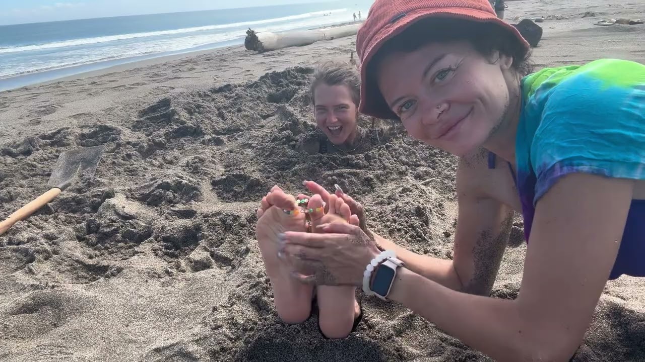 Reflexology Project Ep 117! Preview! Emmy takes revenge on Jessica! Sand Feet Tickling in Public!