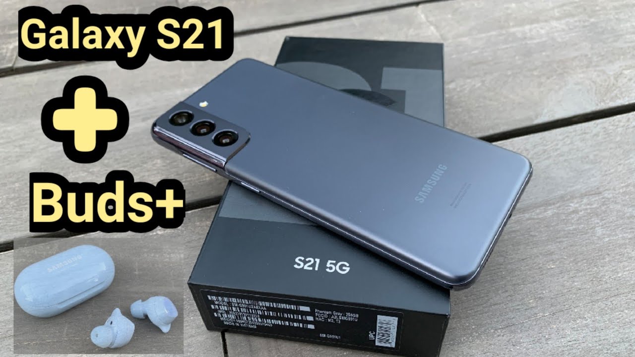 Samsung Galaxy S21 5G Phantom Gray & Buds+ Unboxing