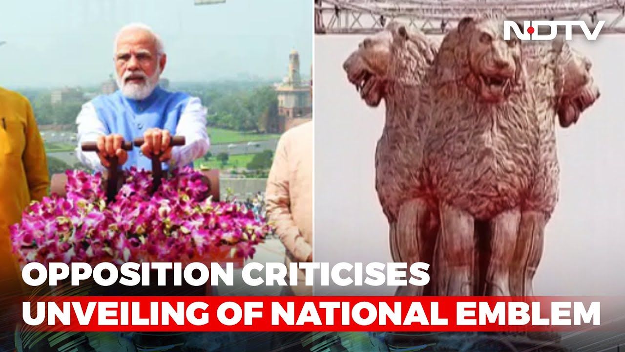Uproar Over Emblem Lions: Opposition Says Distortion, BJP Says Evolution