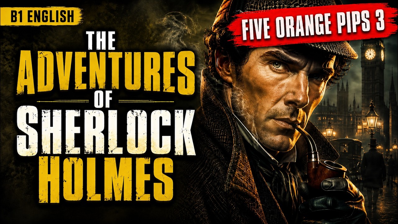 B1 English Listening Practice |  The Five Orange Pips (Part 3) - The Adventures of Sherlock Holmes