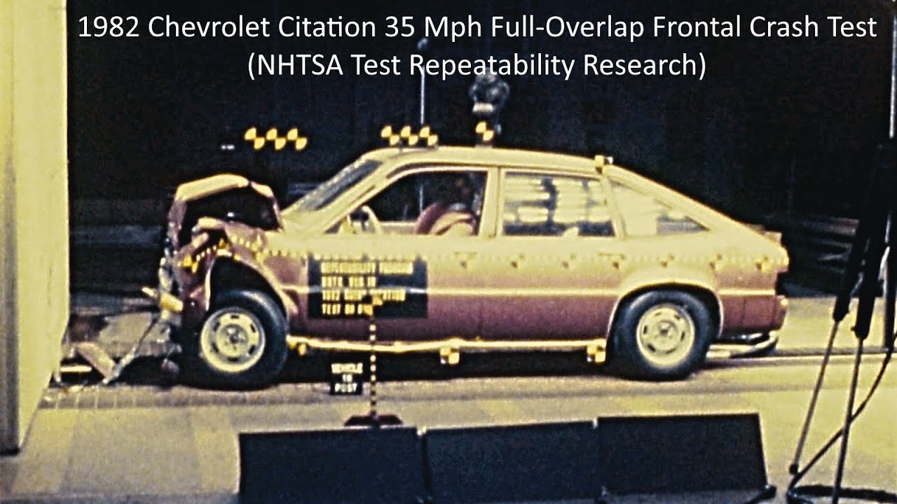 1982 Chevrolet Citation 5 Dr. NHTSA Full-Overlap Frontal Crash Test (Test Repeatability Research)