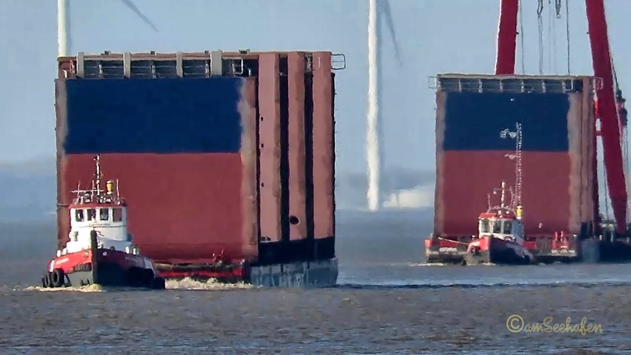 tugs WATERPOORT PD2884 & WATERLELIE PB8981 & FERUS SMIT shipyard ship modules Schiffsneubau Module