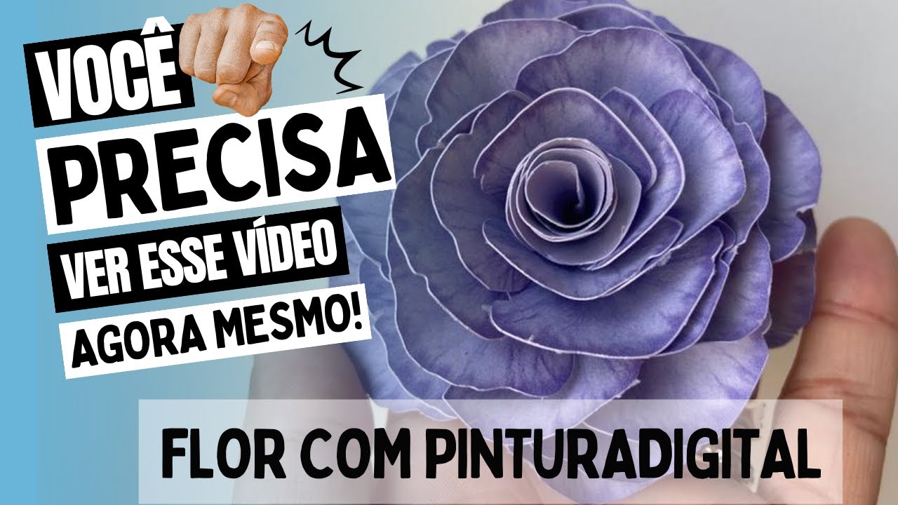 como fazer flor com pintura digital impressa