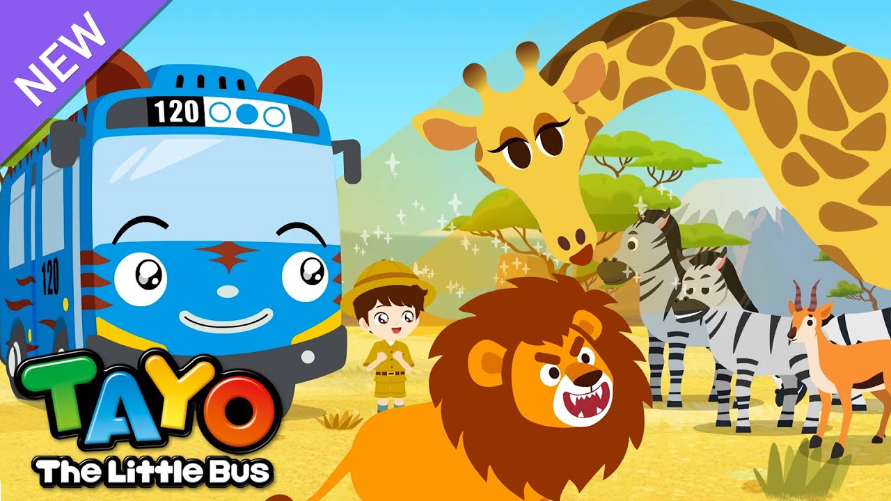 Safari Otobüsü Tayo🚌🐘 l #3 Otçulların Süper Yıldızı Zürafa🦒 l Çocuk Masalları