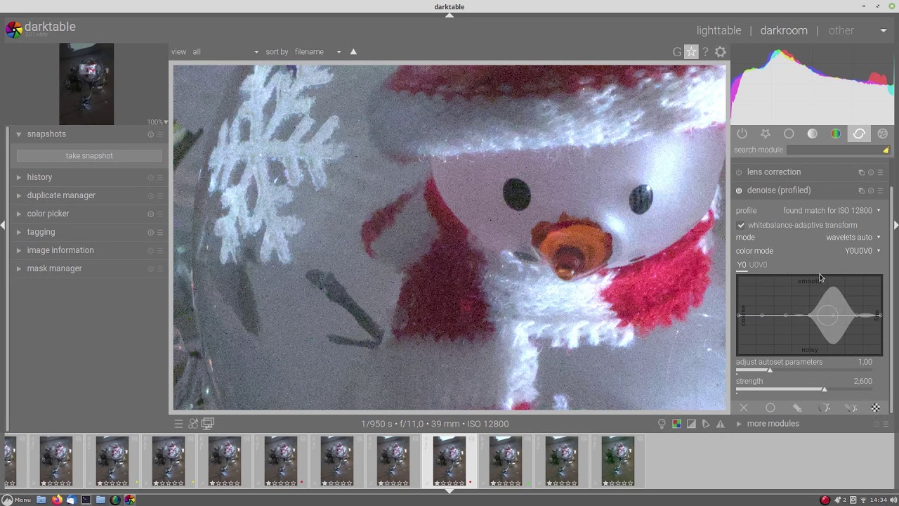 Denoising with darktable 3.0.1: how to use wavelets Y0U0V0 mode