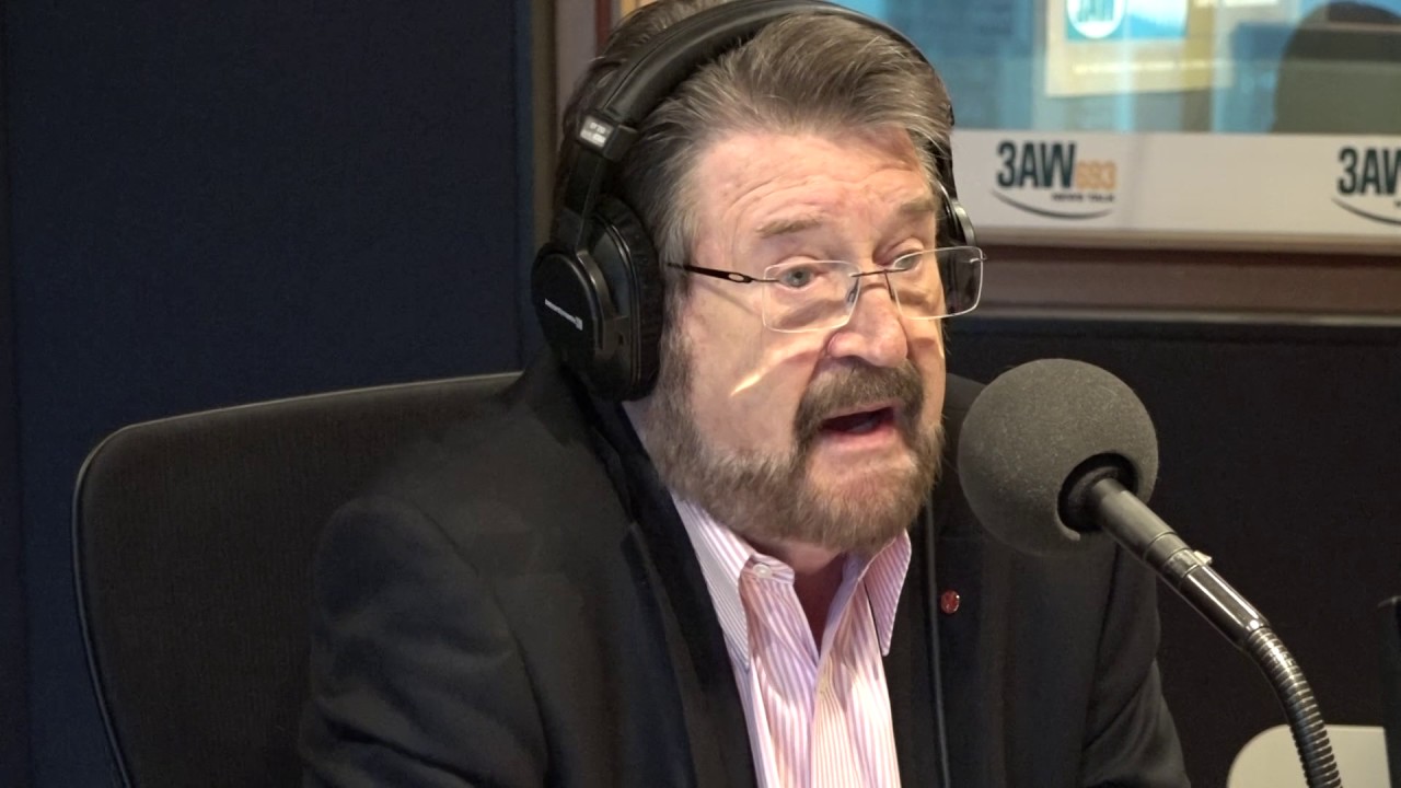 Derryn Hinch in studio with Neil Mitchell