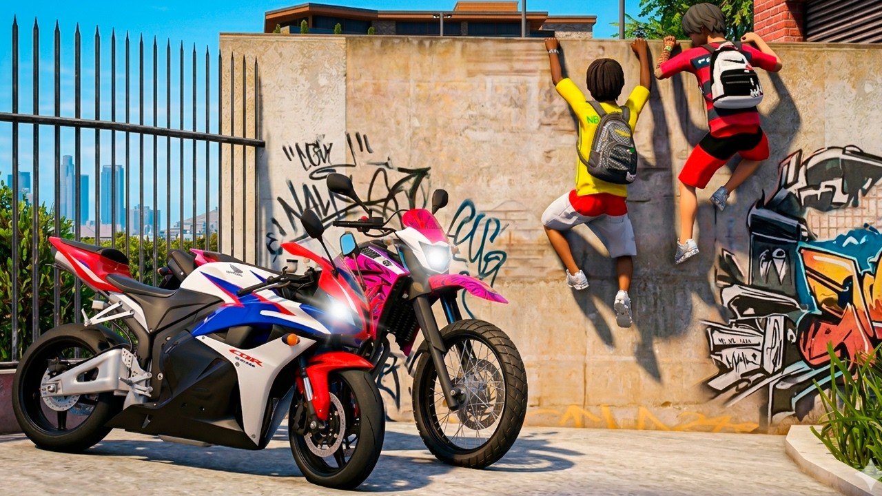 GTA V: VIDA REAL - PULAMOS O MURO DA ESCOLA PARA IR TREINAR GRAU