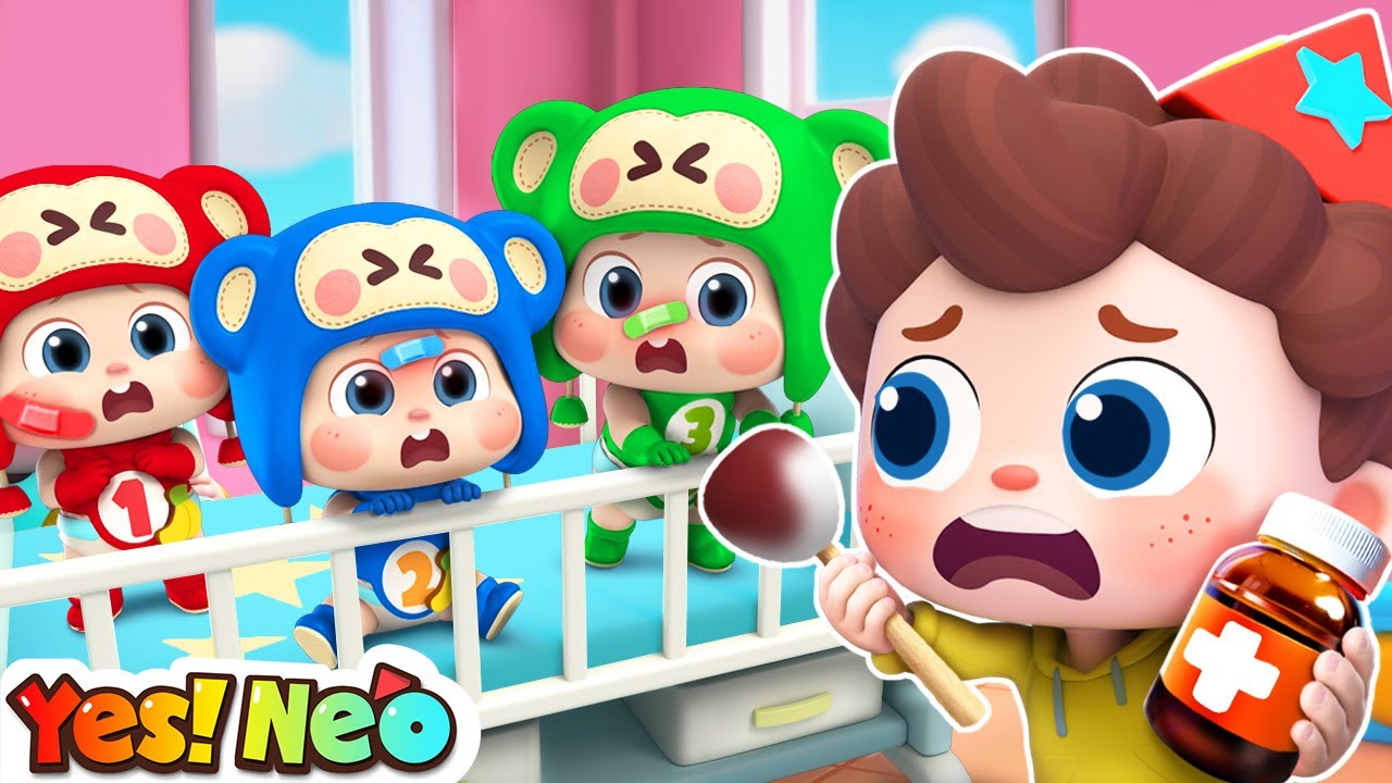 Five Little Monkeys (Boo Boo Song) | Newborn Baby | Kids Safety Tips | Nursery Rhymes | Yes! Neo