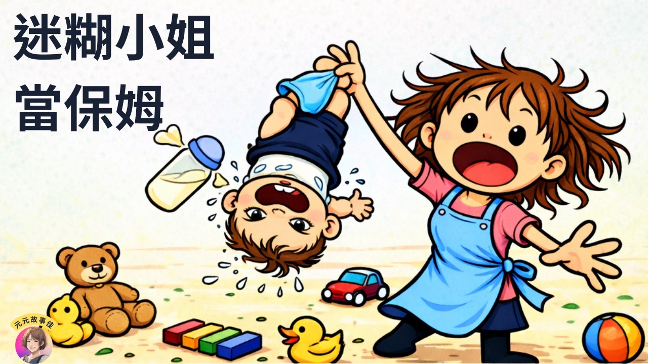 迷糊小姐當保母的一天｜超混亂卻超感人的故事｜元元老師說故事