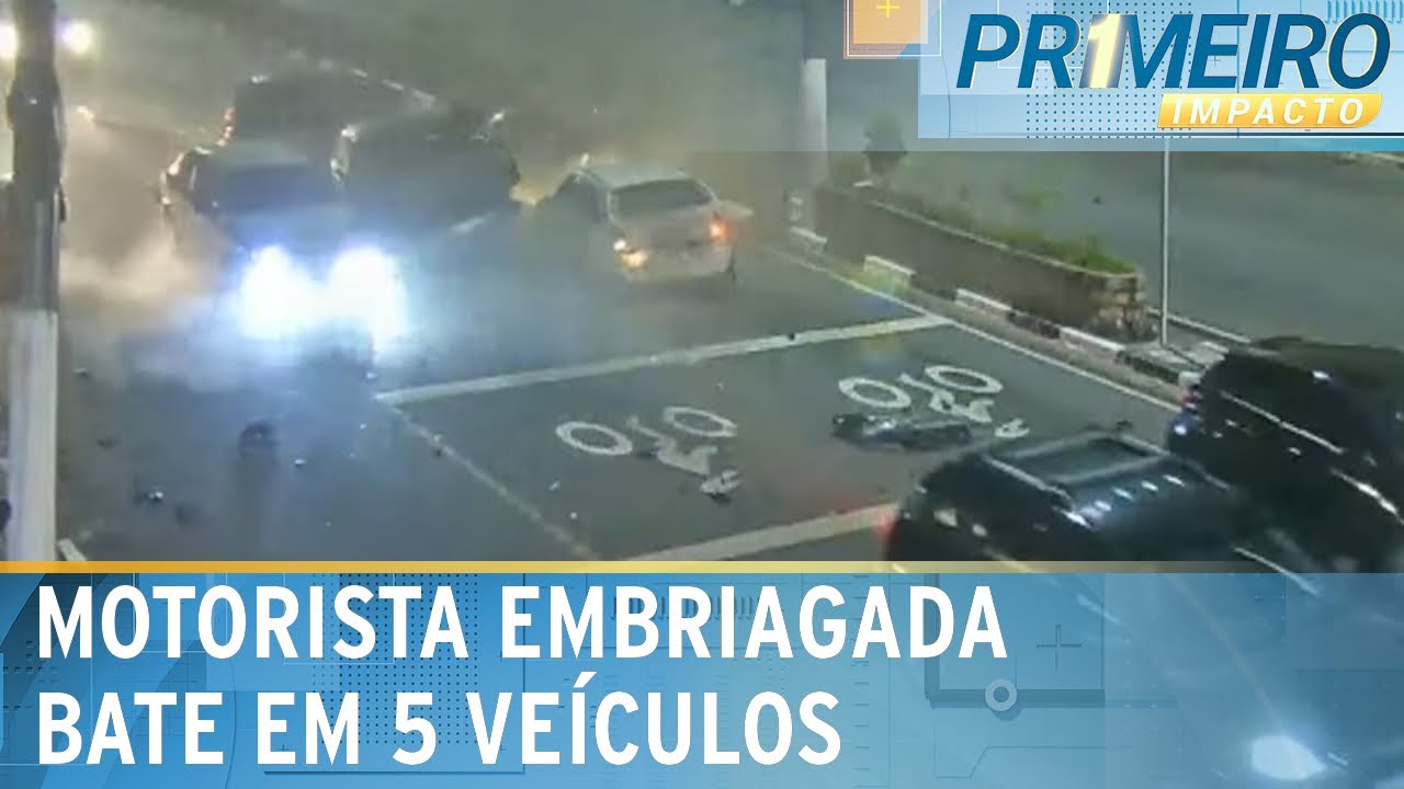 Motorista de Audi que atingiu 5 carros em SP assumiu que havia bebido | Primeiro Impacto (15/07/24)