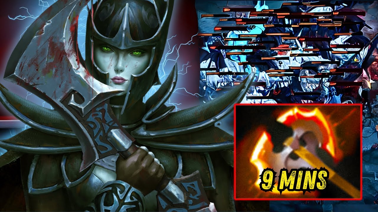 52Kills Phantom Assassin 1000GPM with 9Mins Battle Fury Farm Machine Dota 2