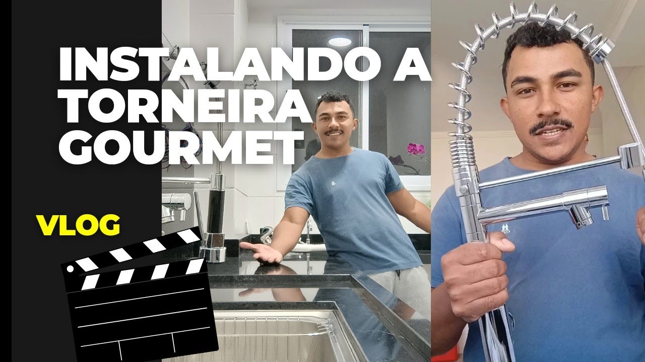 Instalando a torneira gourmet