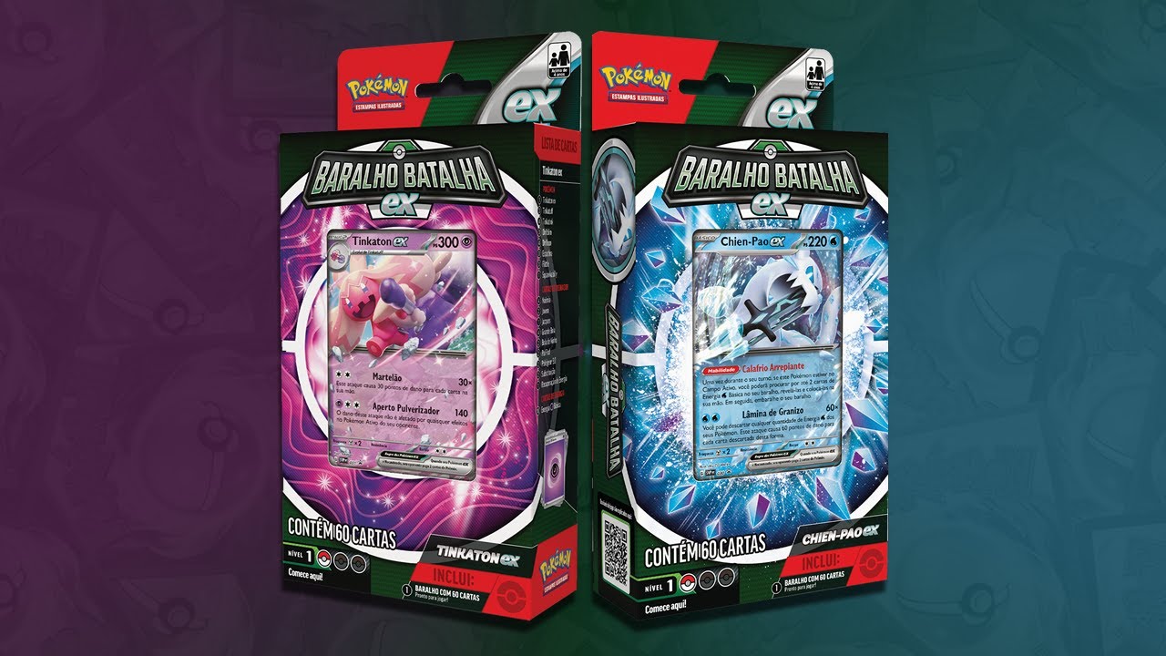 Os Baralhos Batalha EX Chegaram! Tinkaton e Chien-Pao EX - TIUSAM CARTA POKEMON