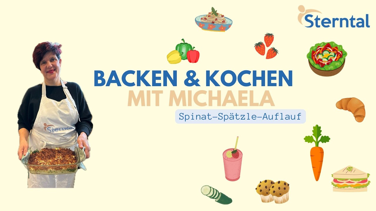 Video 532: Sterntal Live - Spinat-Spätzle-Auflauf mit Michaela 🥬 🫕