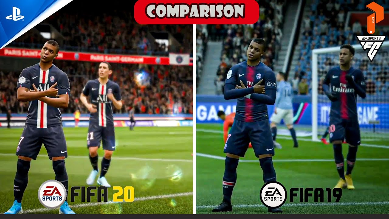 FIFA 20 VS FIFA 19 PS5 Comparison! (Gameplay, Graphics, Player Animation, and more!) #football