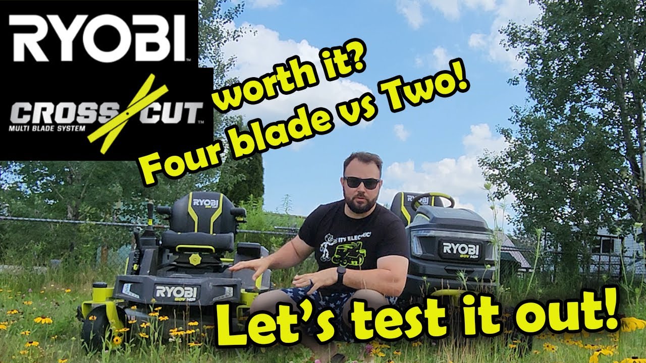Ryobi Crosscut vs single blade [two better than one?] #lifehacks #diy #lawncare #gardening