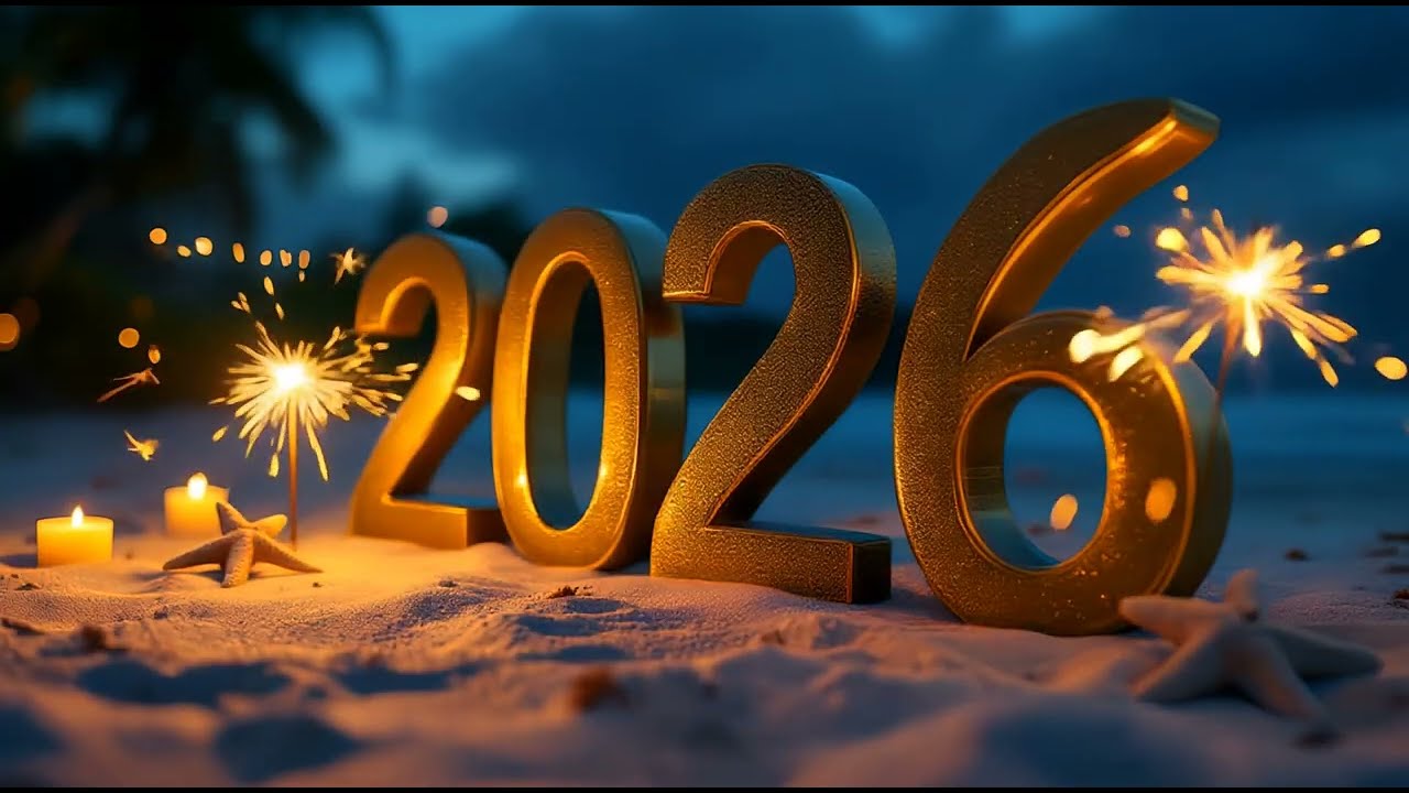 2026 New Year’s Eve by the Sea 🌴✨ Tropical Ambient Saxophone & Ocean Vibes