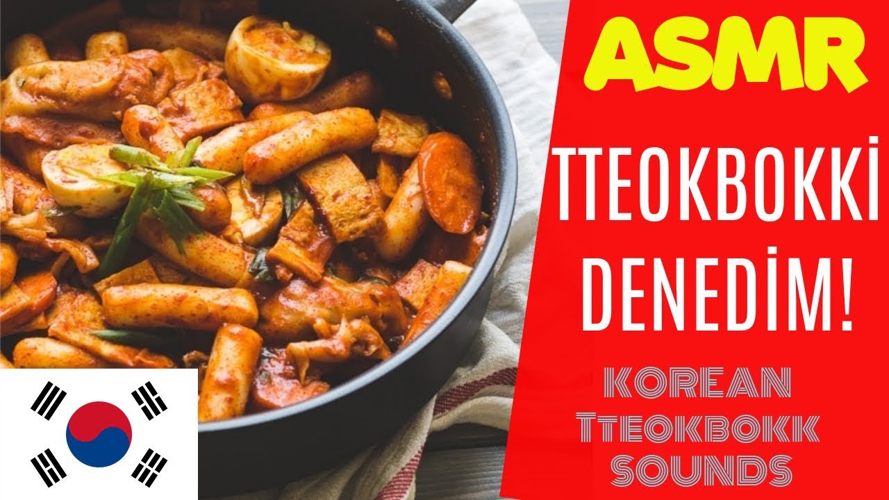 Türkçe ASMR | Korean Rice Cake Sounds |  Bol Peynirli, Pirinç Kekli Noodle ! | Tteokbokki |