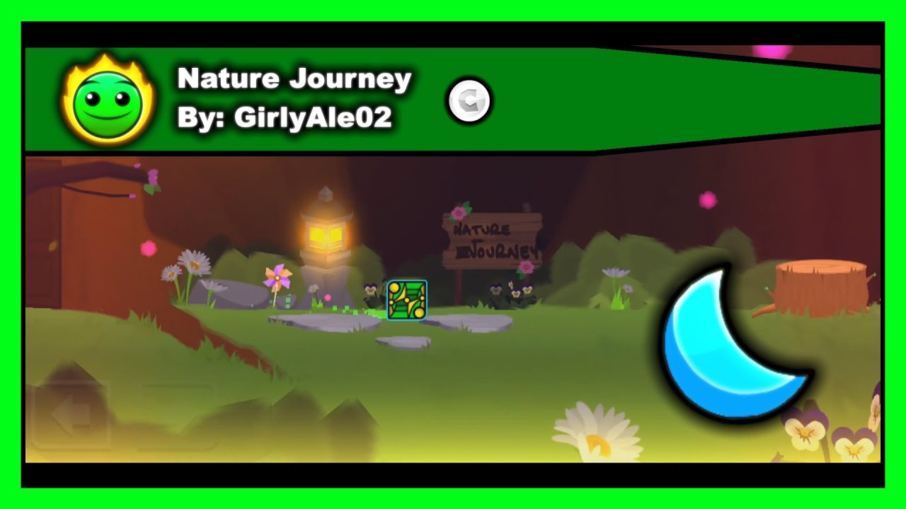 Geometry Dash - Nature Journey by GirlyAle02 (All 1 Coin) 100% Complete [Platformer]