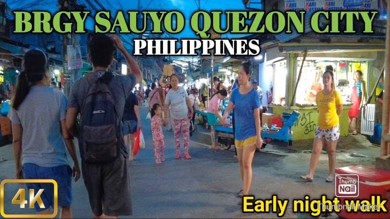 Nice Happening During Early Night in Sauyo|Early Night Walk at Sauyo QC Philippines [4K]
