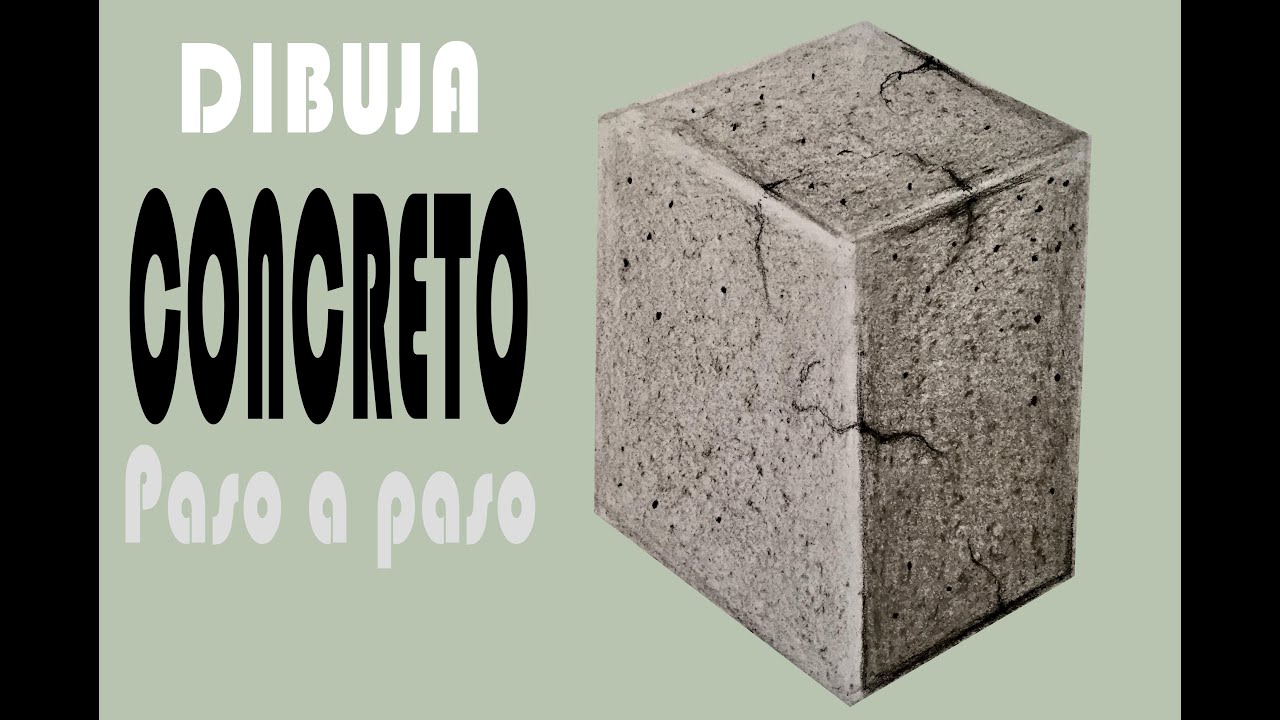 Dibuja concreto con únicamente 2 colores/ Pinta Textura de Cemento