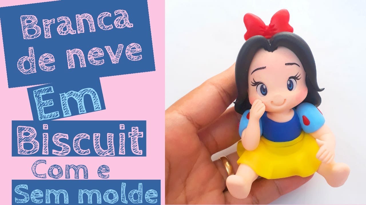 Branca de neve em biscuit com e sem molde.