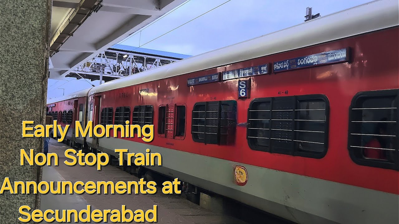 Non-Stop Train Announcements At Secunderabad Station Early Morning Melodious Announcements at SC
