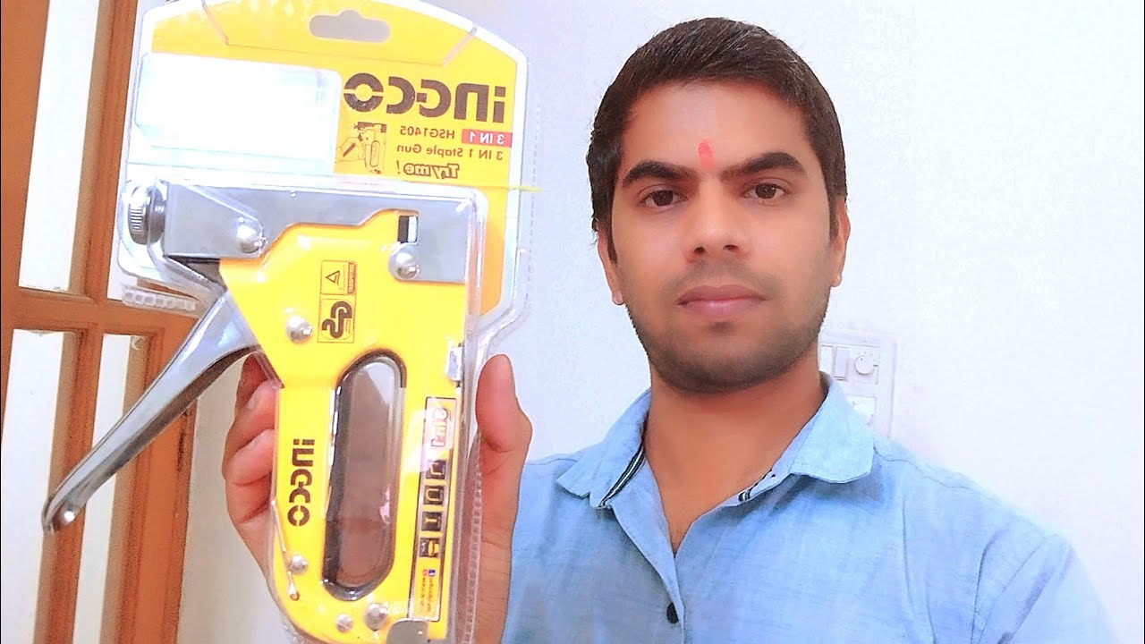(stapler gun)INGCO 3 in 1 Staple Nail Steel Gun Kit  Staples