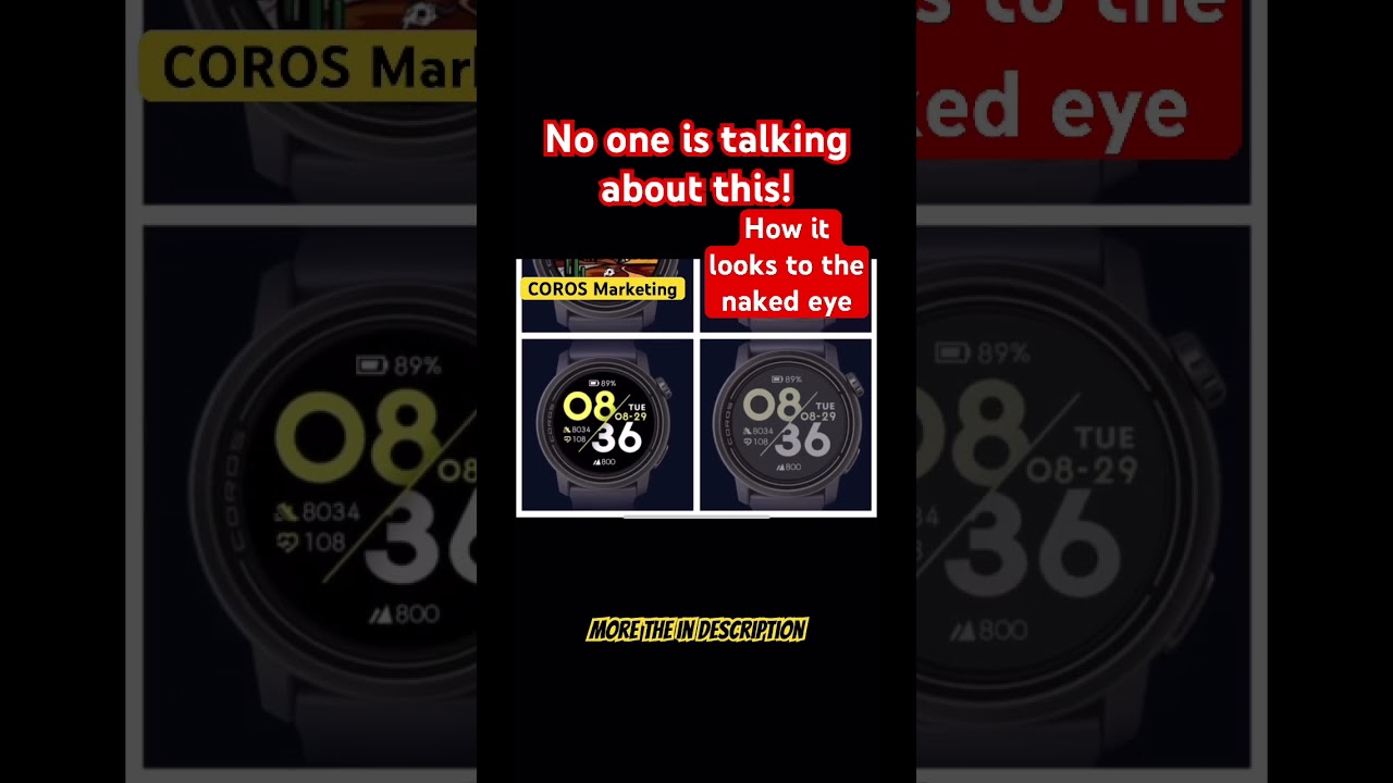 Coros Pace 3 - What it actually looks like to the naked eye